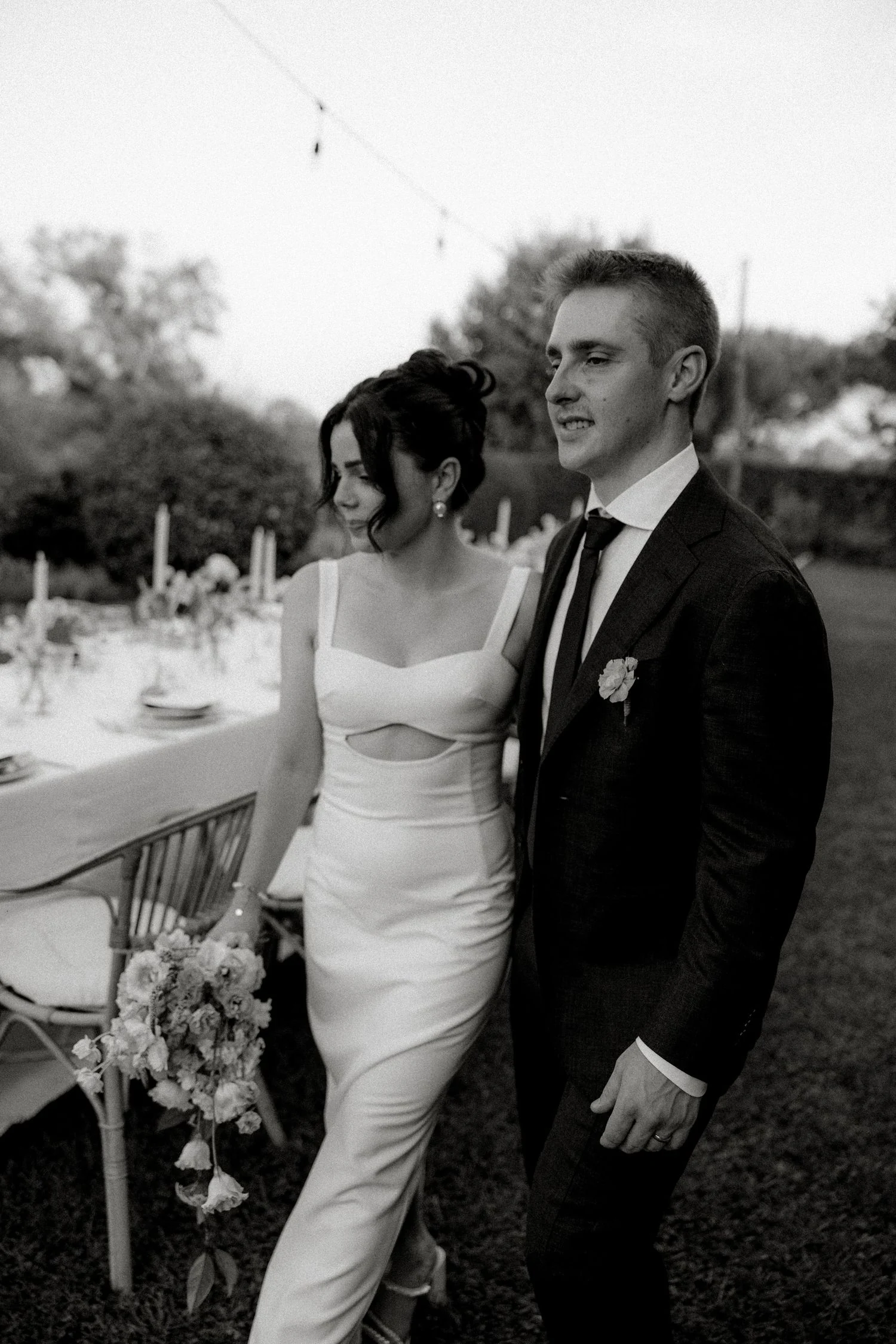 Black and white wedding