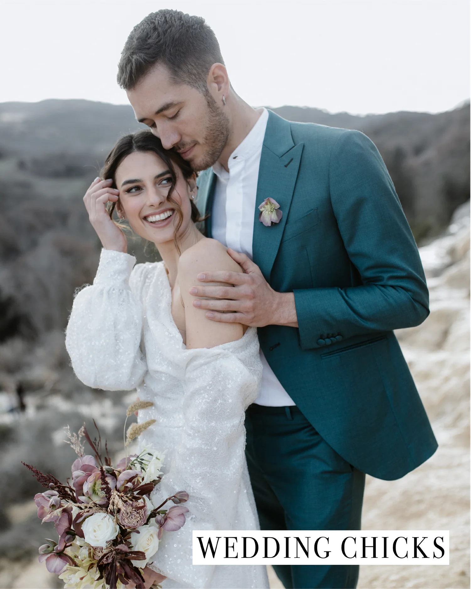 Tuscan elopement editorial at Bagno Vignoni